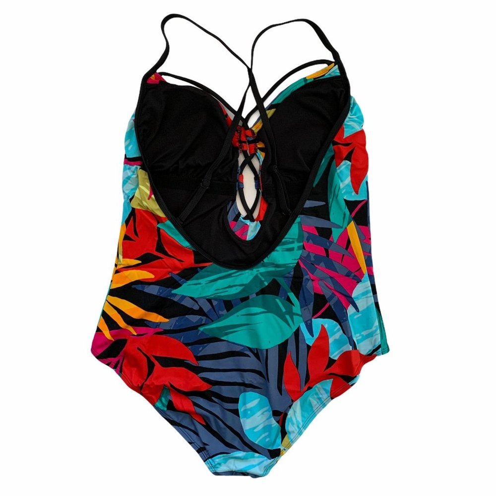 NWT Tropical Slimming Keyhole Swimsuit XL - Picture 3 of 7